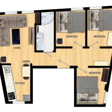Апартаменты Family Friendly 3Br - Quiet Area - Behind Bryggen Берген Экстерьер фото